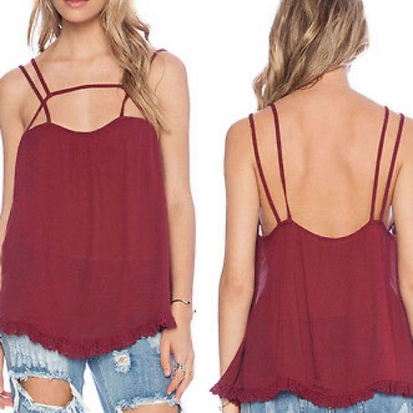 Free People Summer Straps Camisole (Deep Red)